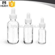 30 ml 50 ml 100 ml botella de cuentagotas de vidrio de color claro para el aceite esencial